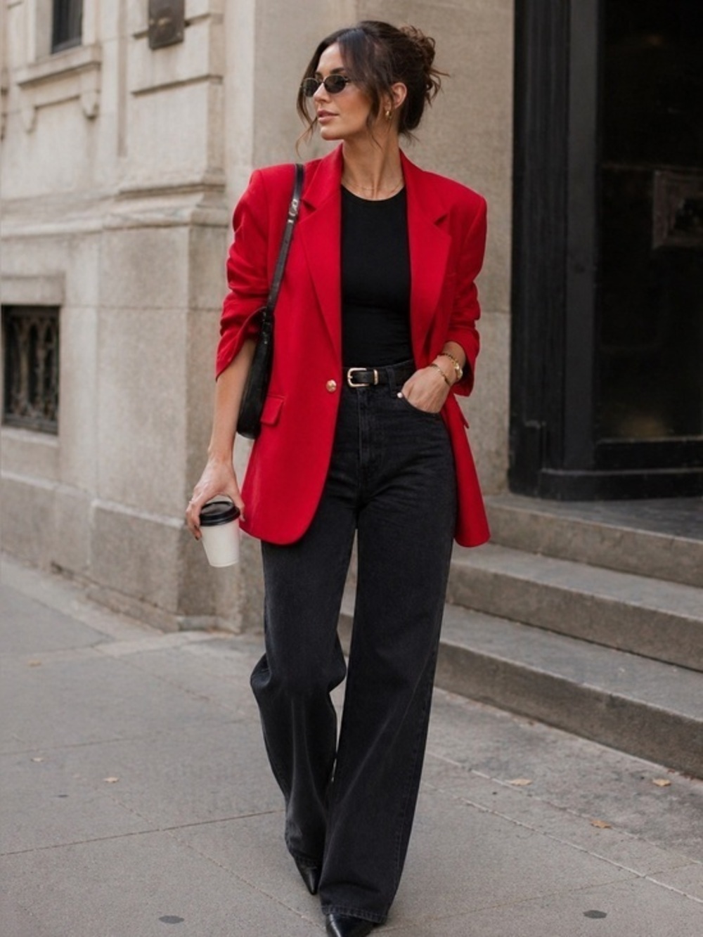 Savannah Red Wool Vintage 90s Blazer Jacket 18 Power Dressing Tailored Classic